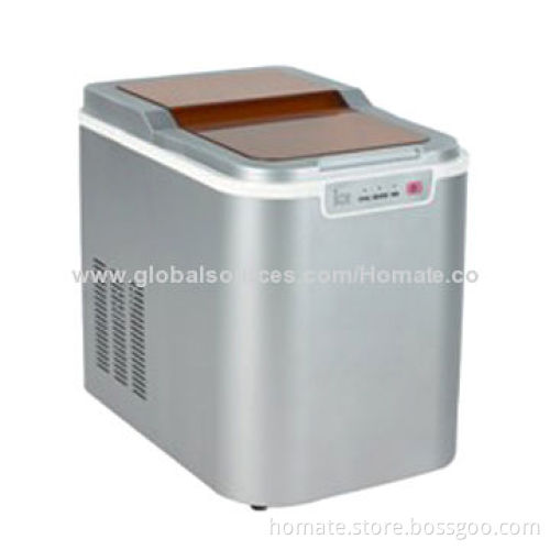 Stainless Steel Ice Making Machine, Compressor Cooling, 12kg/Day